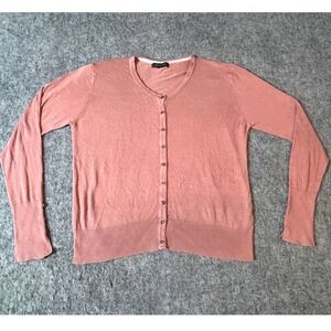 Primark Pink Button Front Knit Cardigan Sweater Women's S‎ Casual 21x18.5